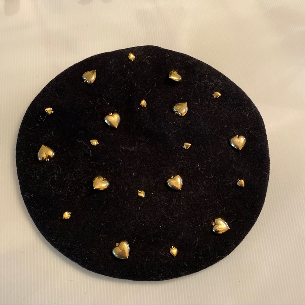 Vintage Frederick Fox Boutique Hat Gold Hearts Her Majesty The Queen’s Milliner
